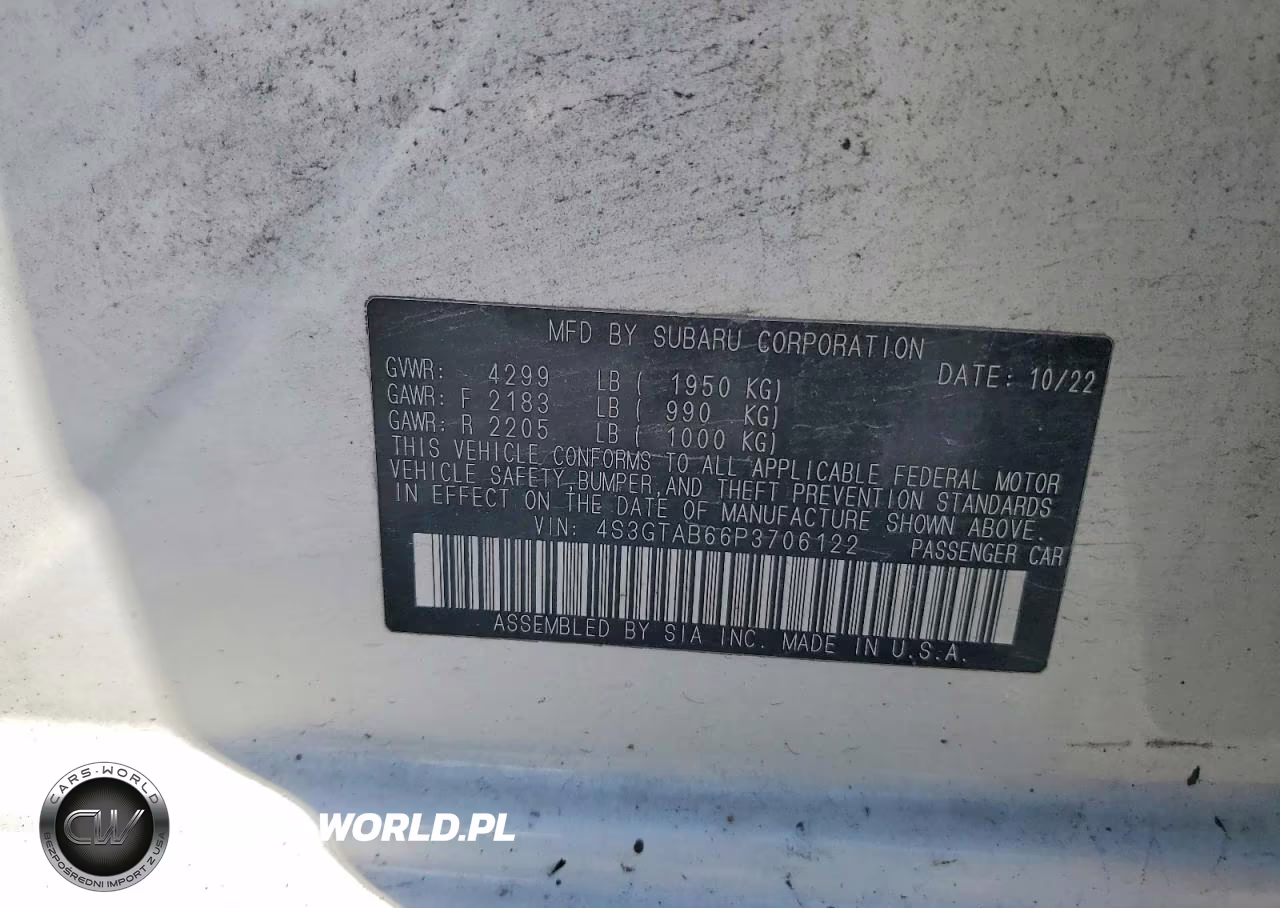 2023 Subaru Impreza VIN:4S3GTAB66P3706122 - 12