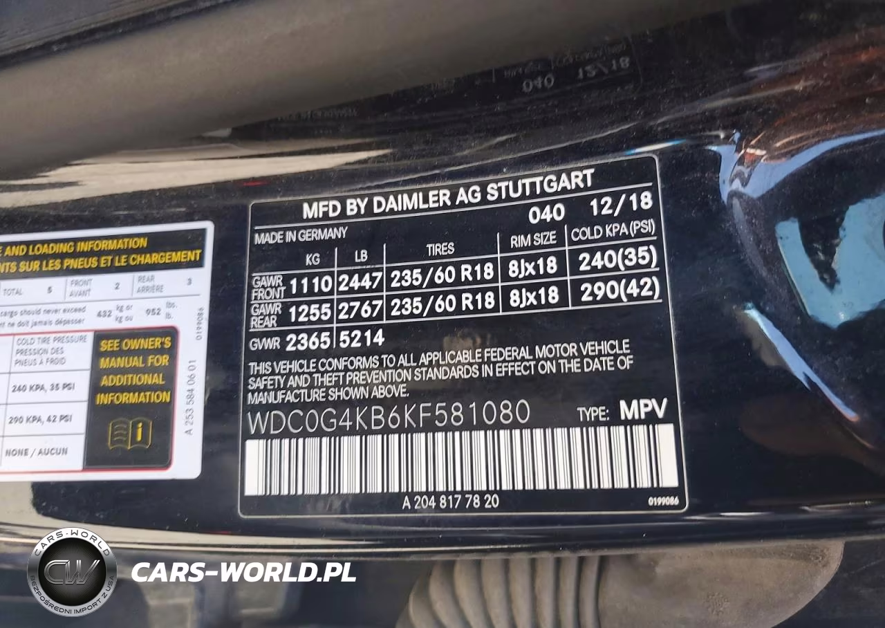 2019 Mercedes-Benz Glc 300 4Matic VIN:WDC0G4KB6KF581080 - 13