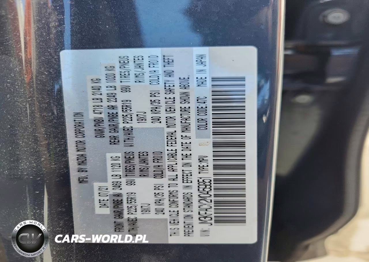 2021 Mazda Cx-5 Carbon Edition VIN:JM3KFACY2M0459851 - 13