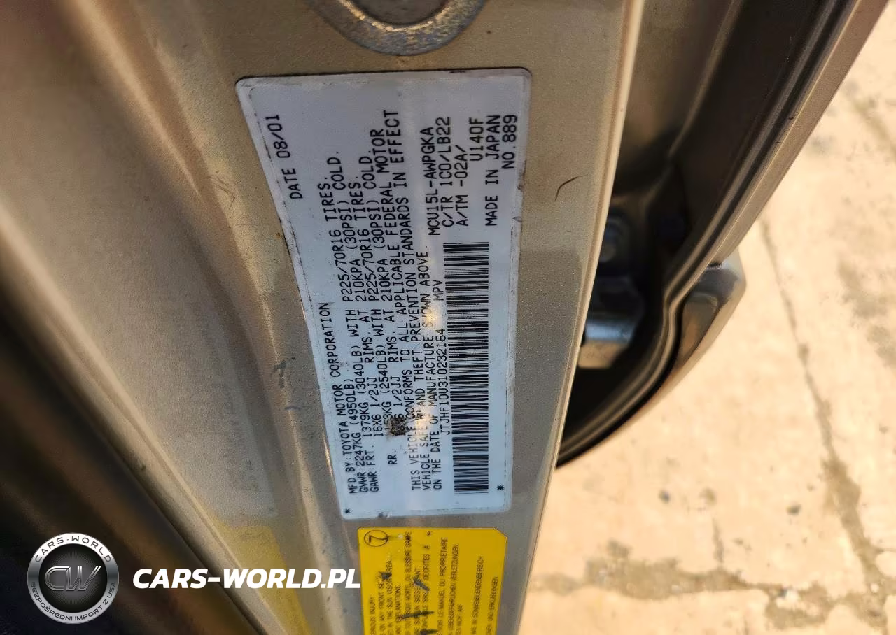 2001 Lexus Rx 300 VIN:JTJHF10U310232164 - 13