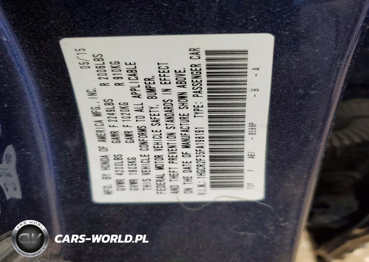 2015 Honda Accord Lx VIN:1HGCR2F35FA198191 - 24
