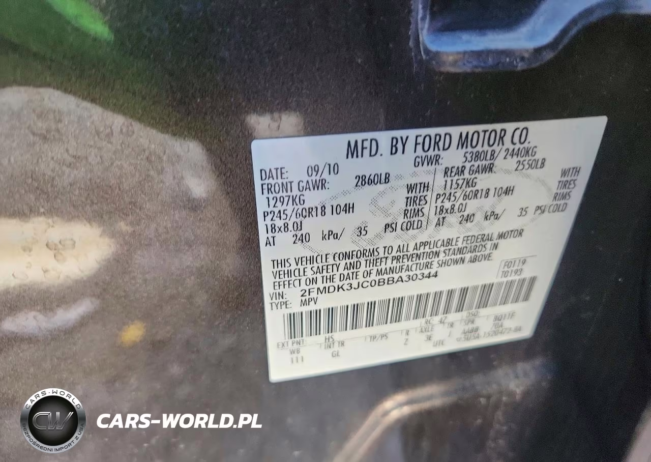 2011 Ford Edge Sel VIN:2FMDK3JC0BBA30344 - 13