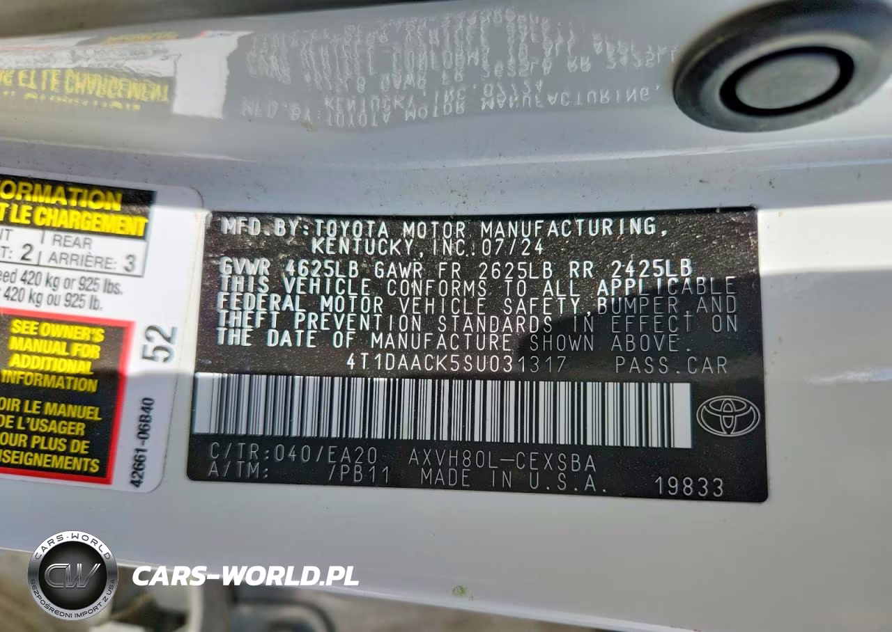 2025 Toyota Camry Se VIN:4T1DAACK5SU031317 - 12
