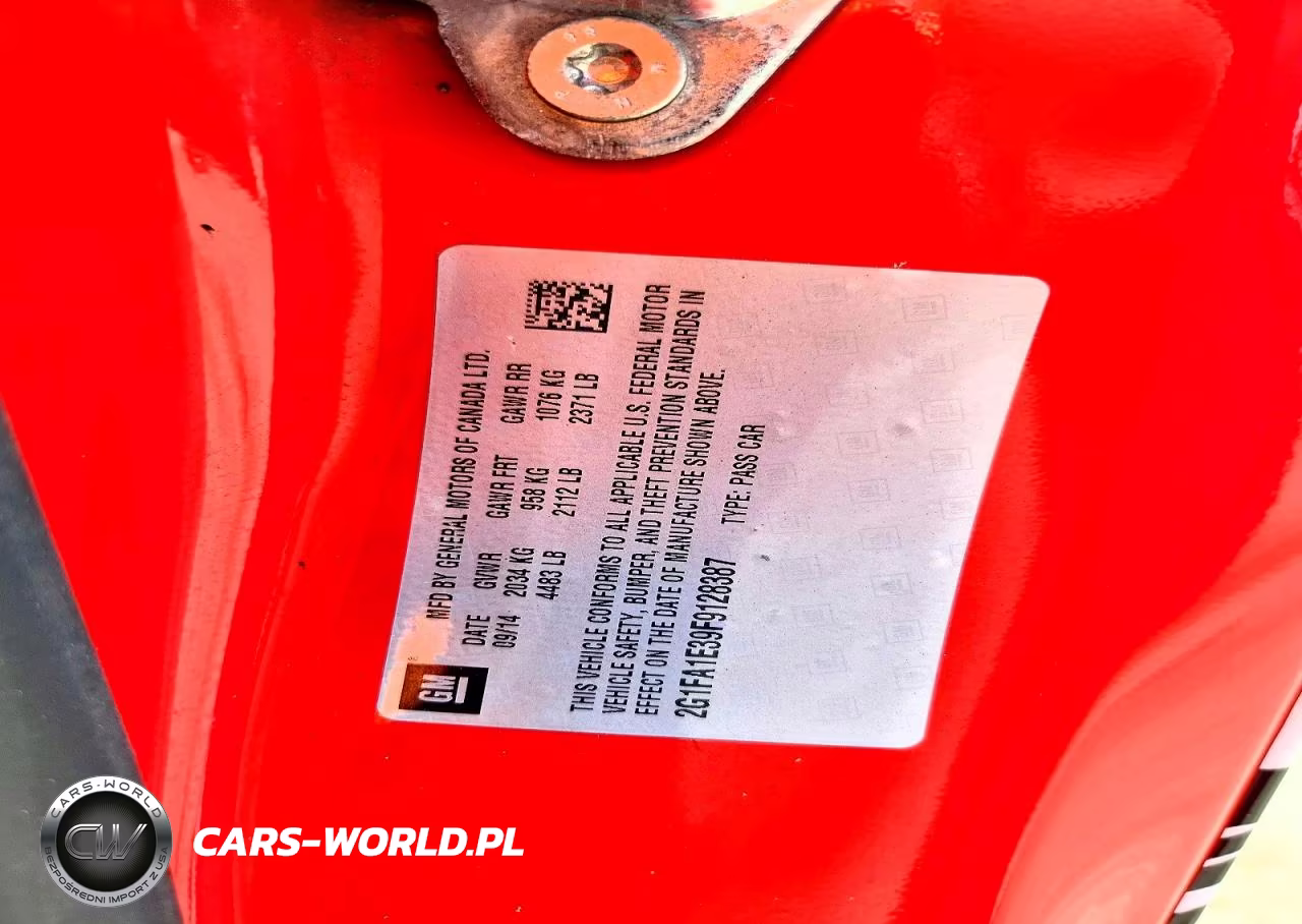 2015 Chevrolet Camaro Ls VIN:2G1FA1E39F9128387 - 12