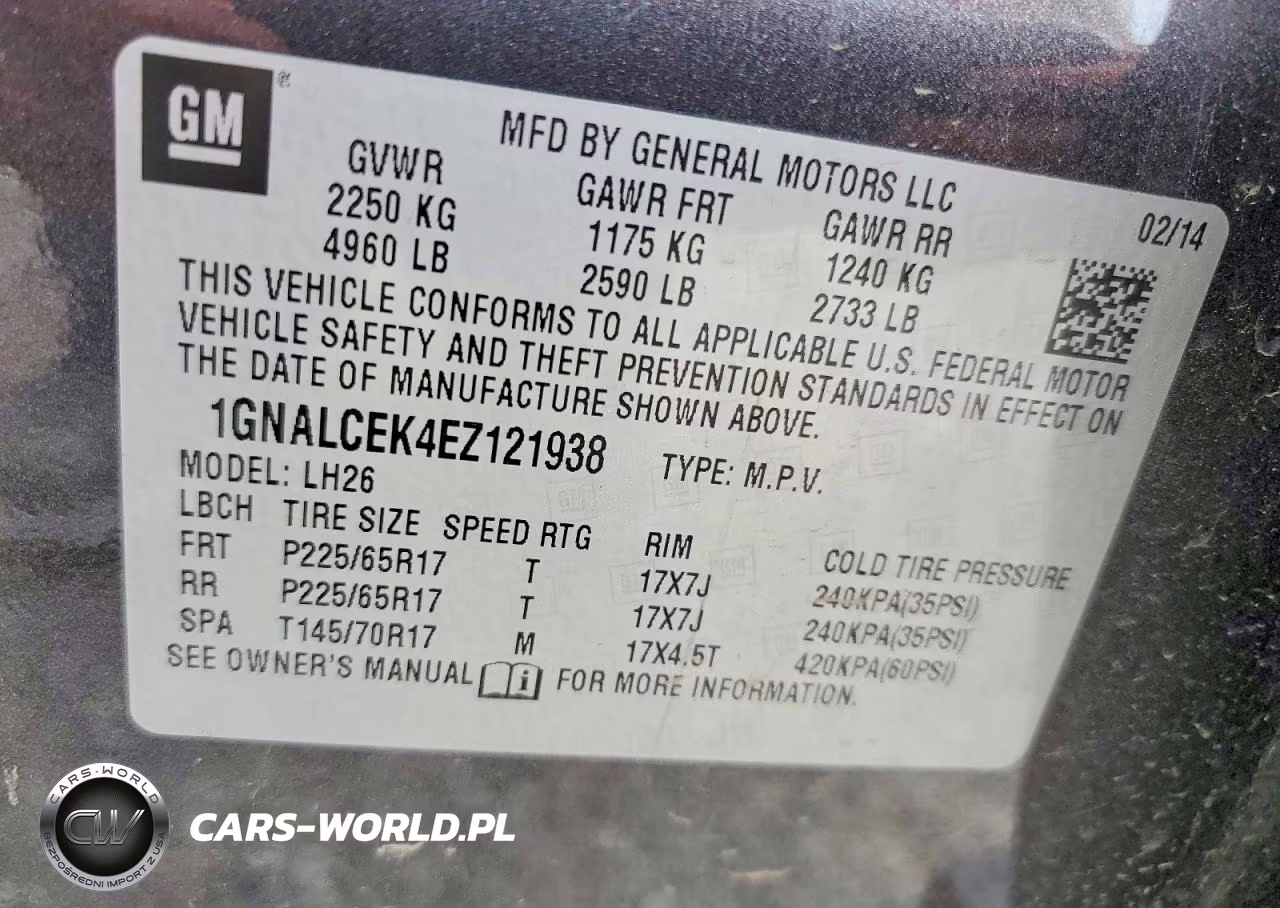 2014 Chevrolet Equinox Lt VIN:1GNALCEK4EZ121938 - 13
