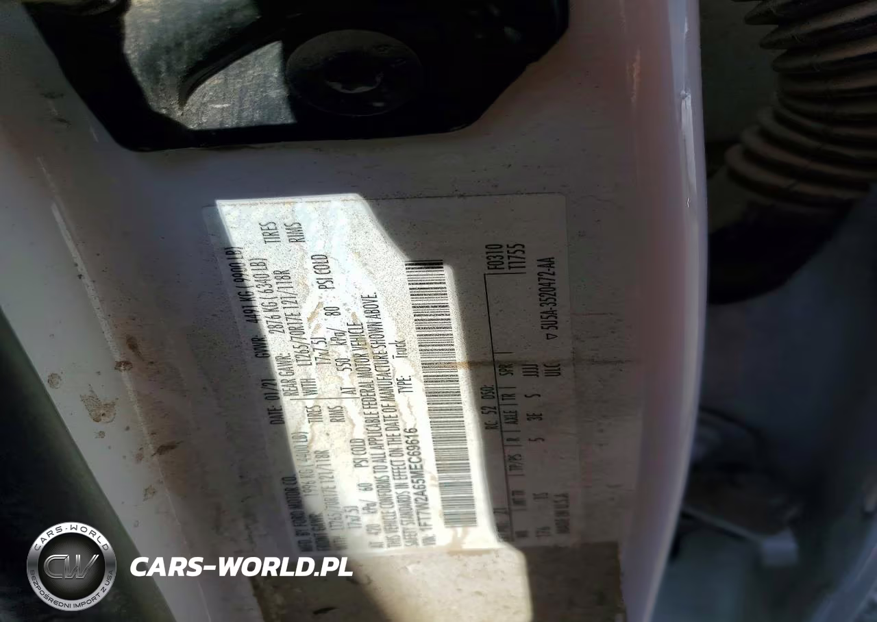 2021 Ford F250 Super Duty VIN:1FT7W2A65MEC69616 - 12