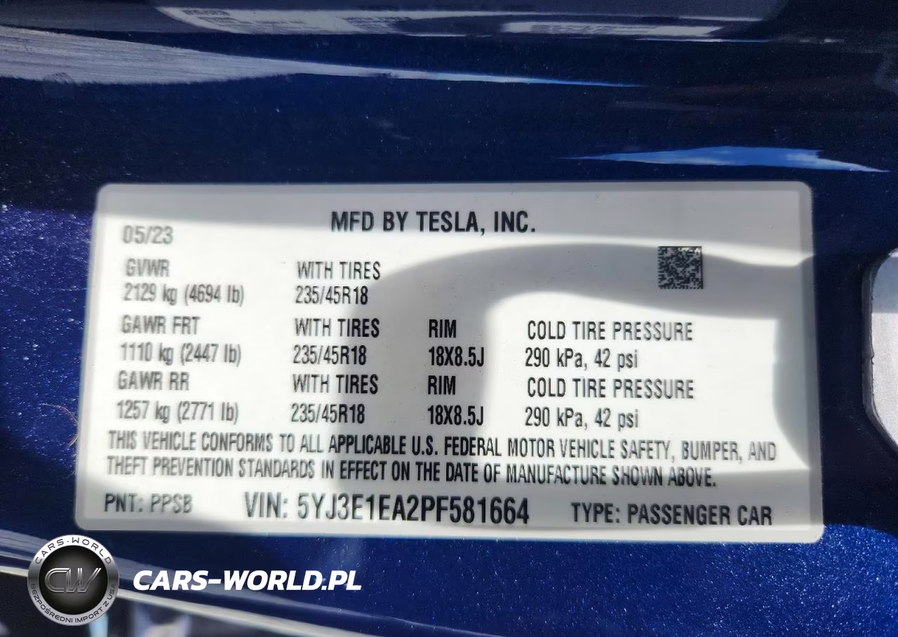 2023 Tesla Model 3 VIN:5YJ3E1EA2PF581664 - 14