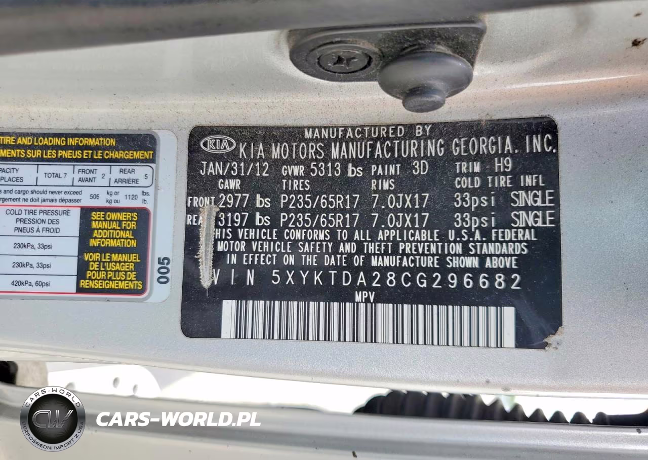 2012 Kia Sorento Lx VIN:5XYKTDA28CG296682 - 14
