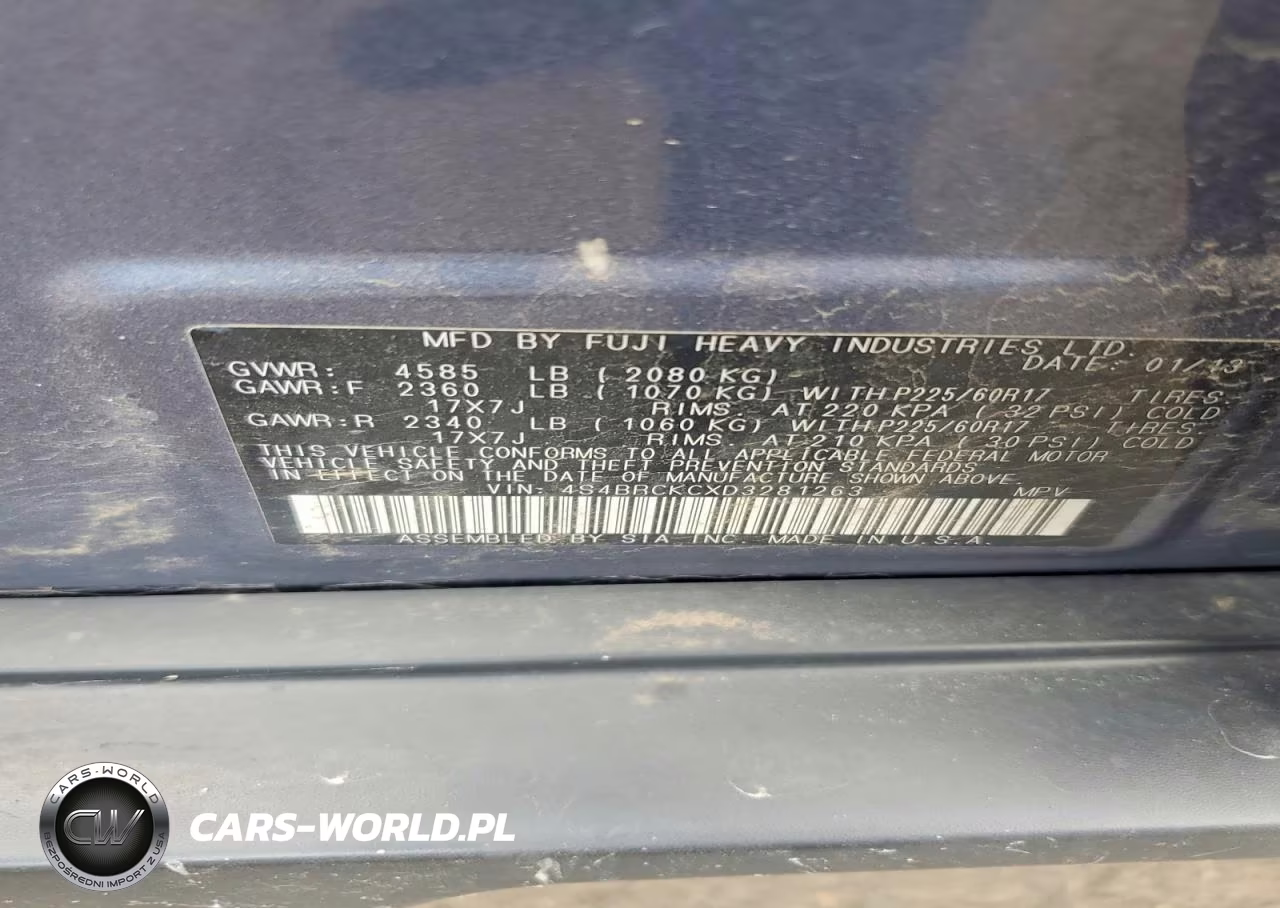 2013 Subaru Outback 2.5I Limited VIN:4S4BRCKCXD3281263 - 13