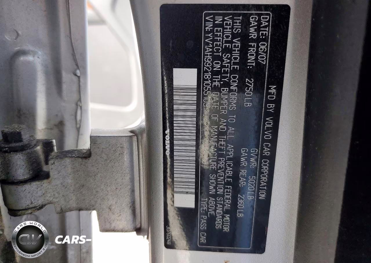 2008 Volvo S80 T6 Turbo VIN:YV1AH992181055109 - 12