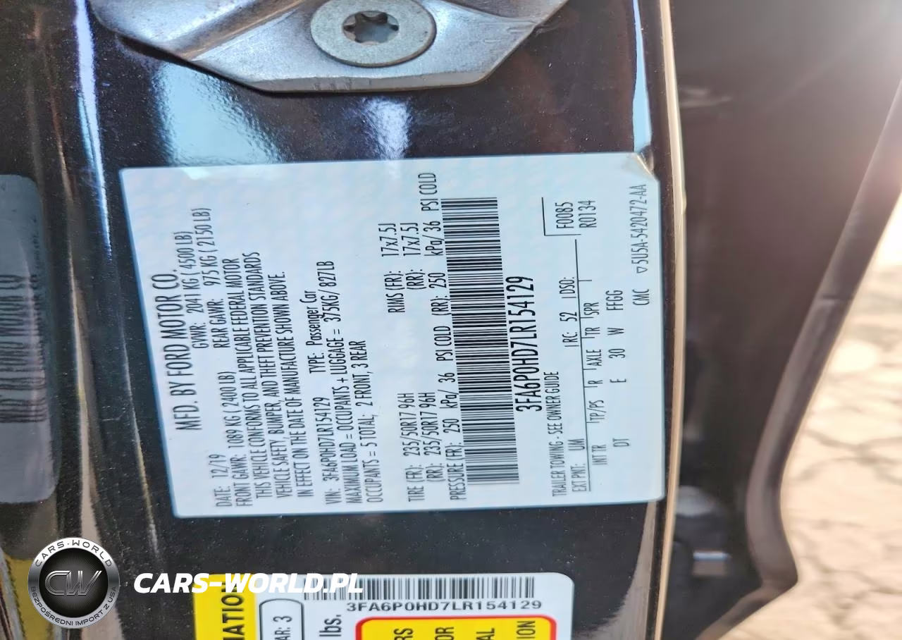 2020 Ford Fusion Se VIN:3FA6P0HD7LR154129 - 12