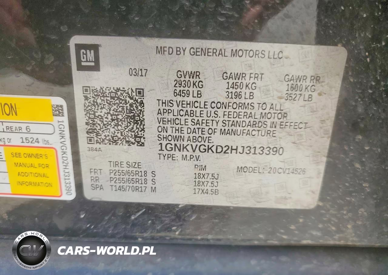 2017 Chevrolet Traverse Lt VIN:1GNKVGKD2HJ313390 - 13