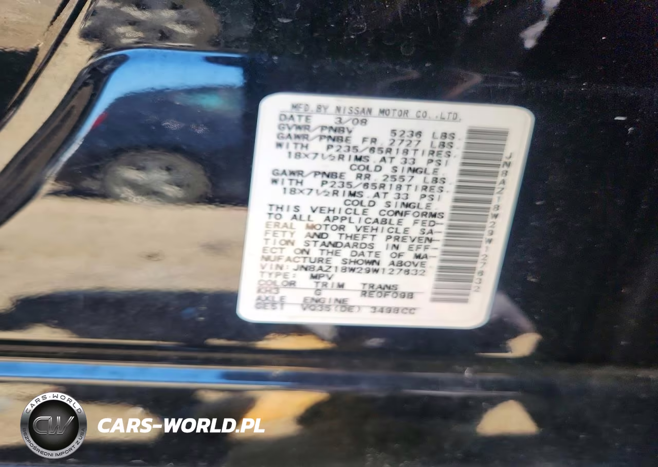2009 Nissan Murano S VIN:JN8AZ18W29W127632 - 12
