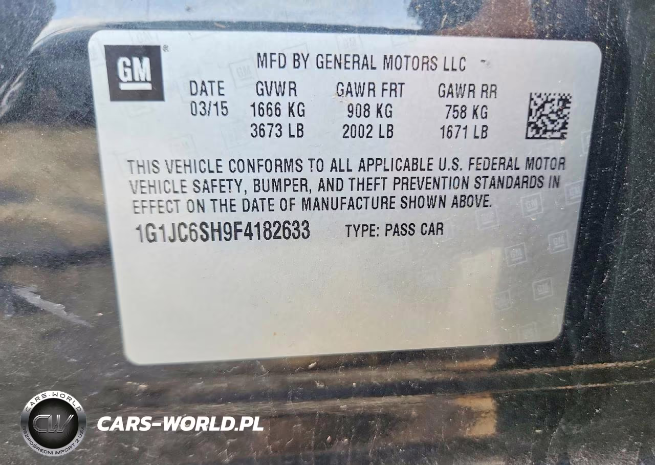 2015 Chevrolet Sonic Lt VIN:1G1JC6SH9F4182633 - 12