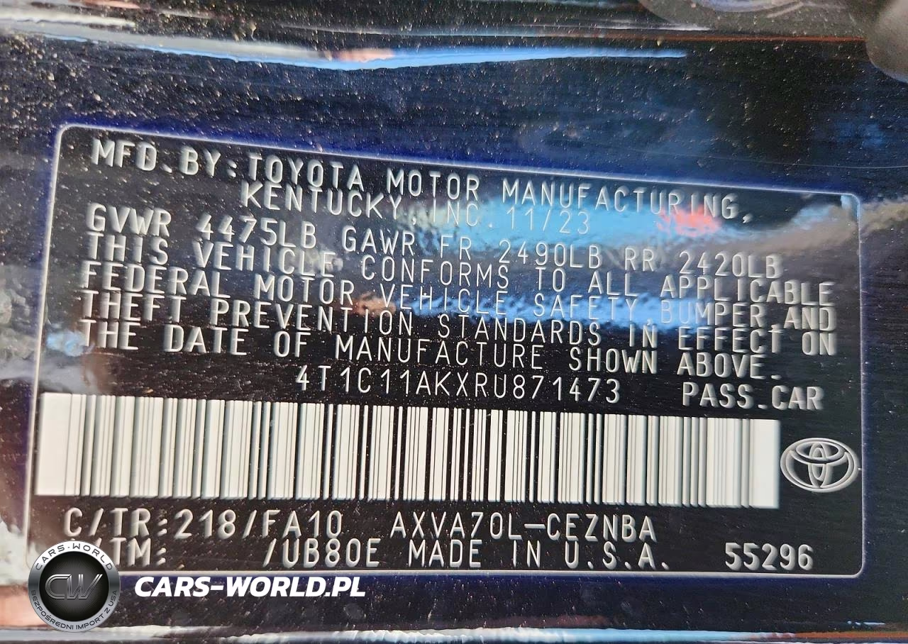 2024 Toyota Camry Le VIN:4T1C11AKXRU871473 - 12