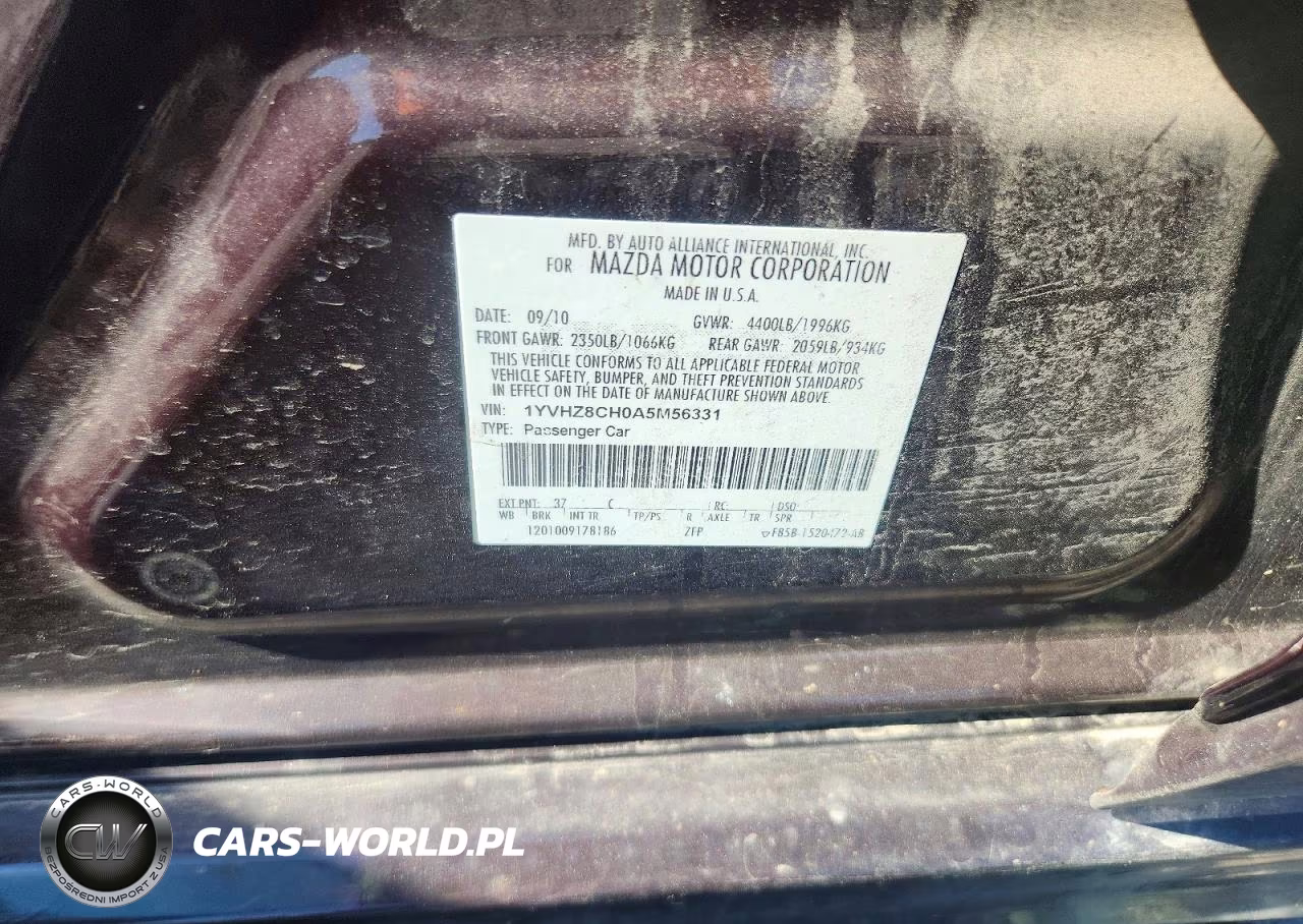 2010 Mazda 6 I VIN:1YVHZ8CH0A5M56331 - 12