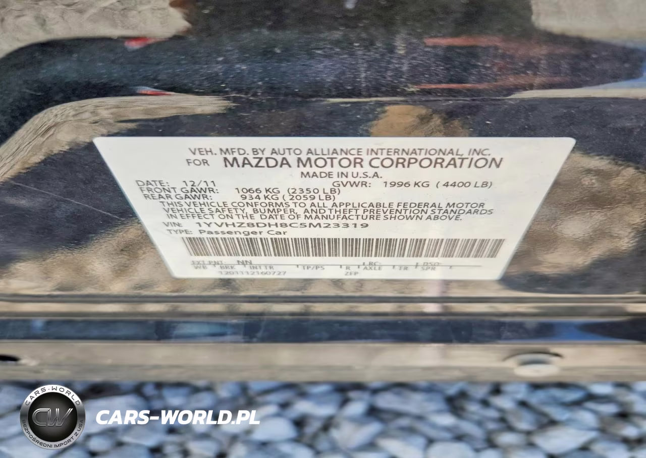 2012 Mazda 6 I VIN:1YVHZ8DH8C5M23319 - 12