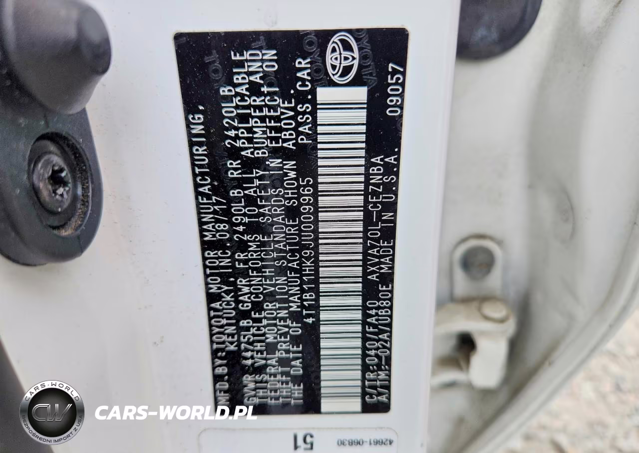 2018 Toyota Camry Le VIN:4T1B11HK9JU009965 - 13