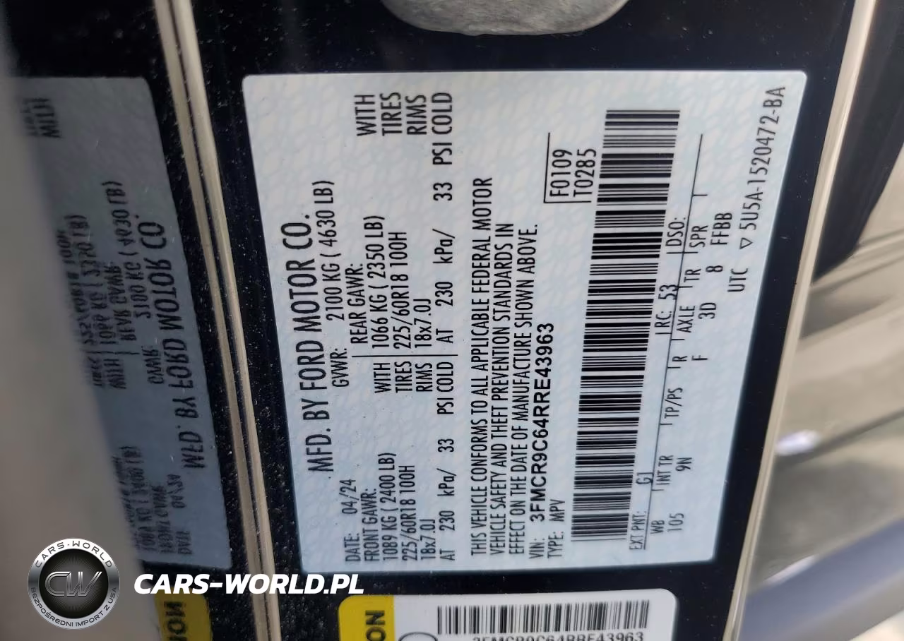 2024 Ford Bronco Sport Outer Banks Outer Banks VIN:3FMCR9C64RRE43963 - 14