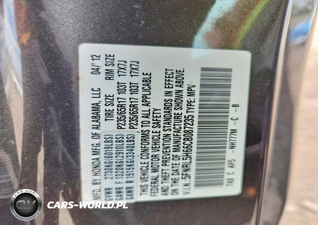 2012 Honda Odyssey Exl VIN:5FNRL5H66CB087235 - 13