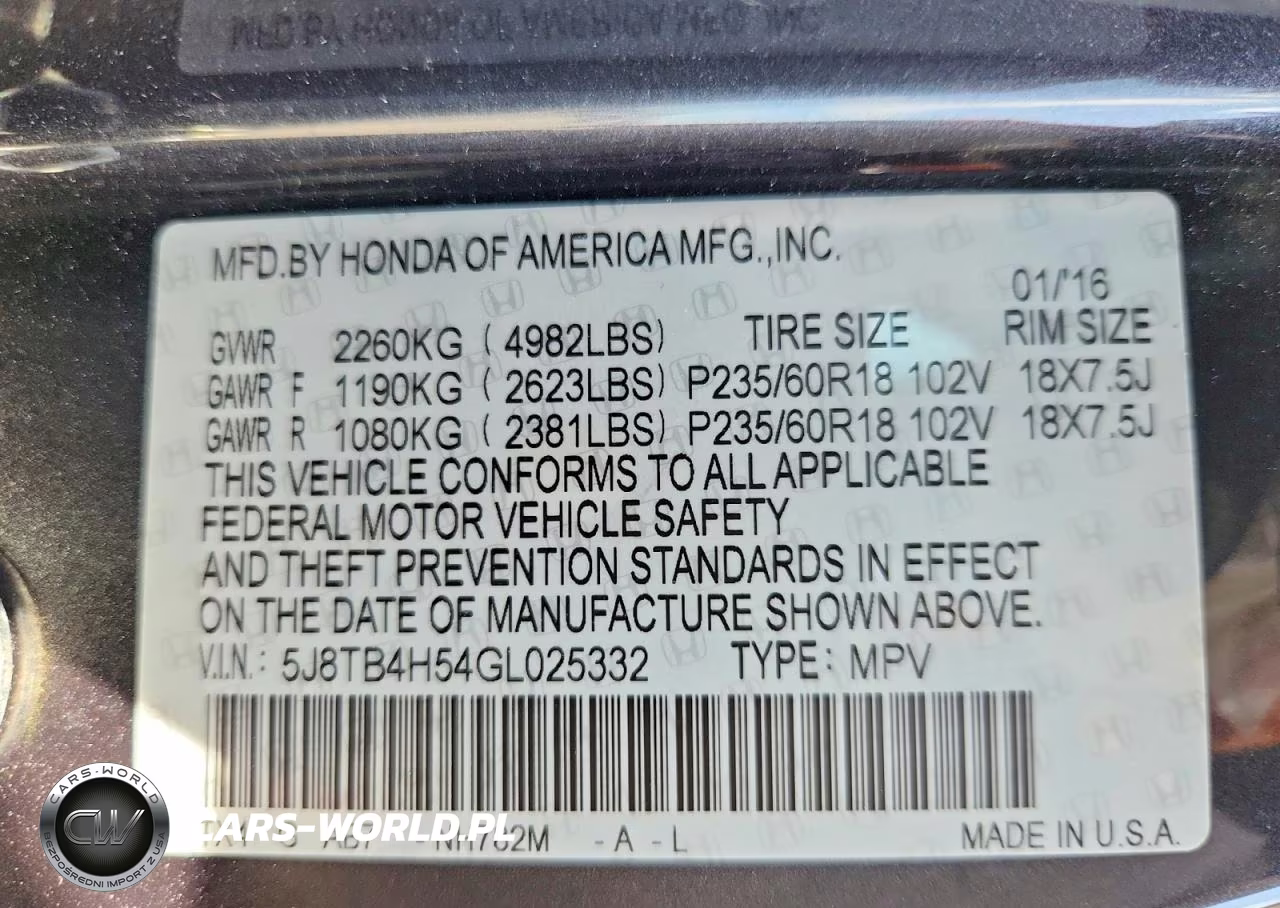 2016 Acura Rdx Technology VIN:5J8TB4H54GL025332 - 13