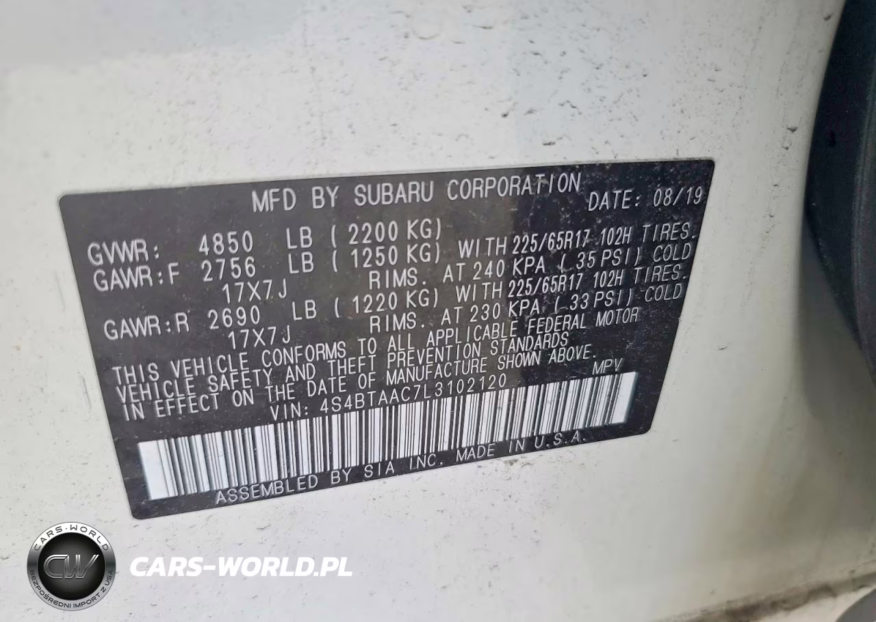 2020 Subaru Outback VIN:4S4BTAAC7L3102120 - 14