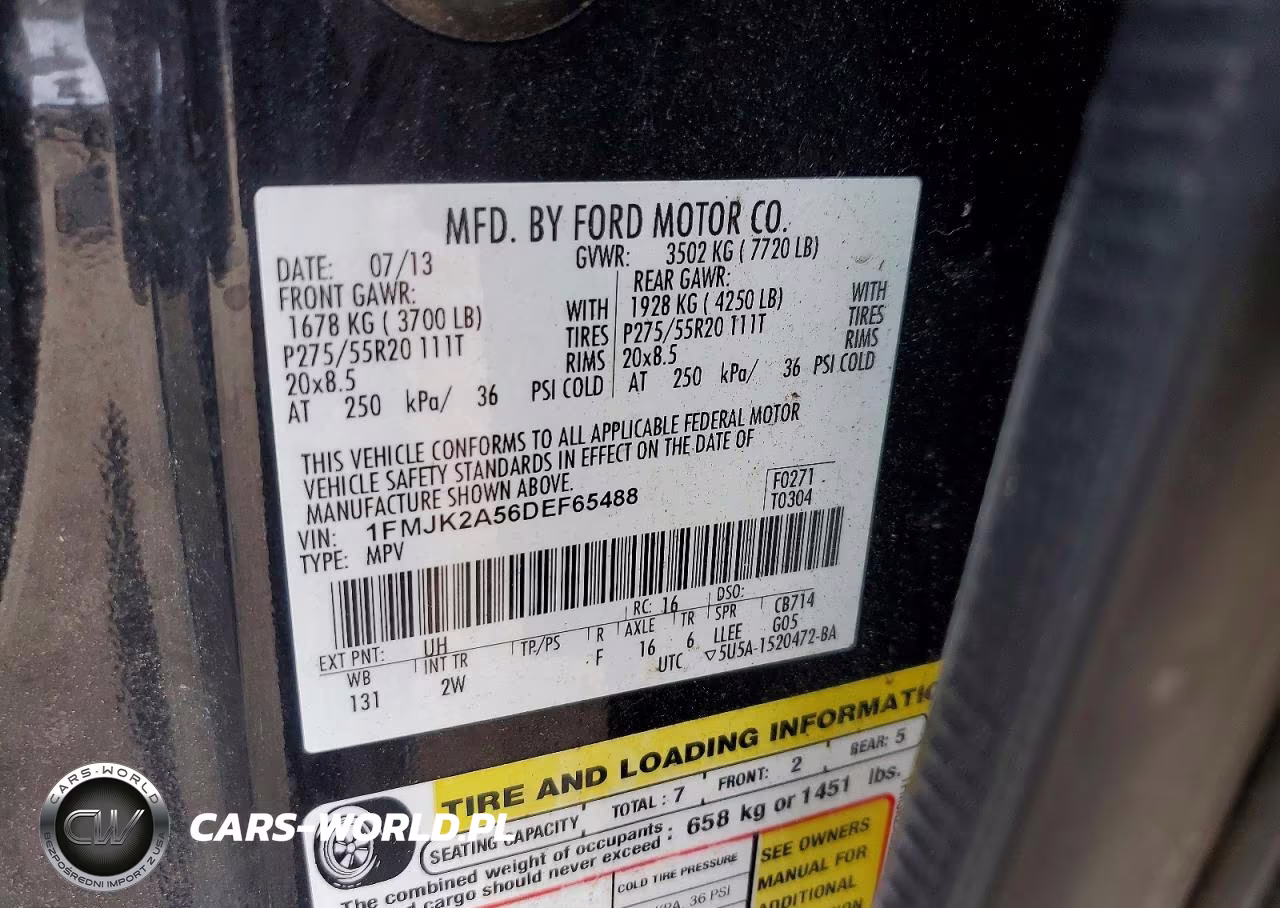 2013 Ford Expedition El Limited VIN:1FMJK2A56DEF65488 - 13