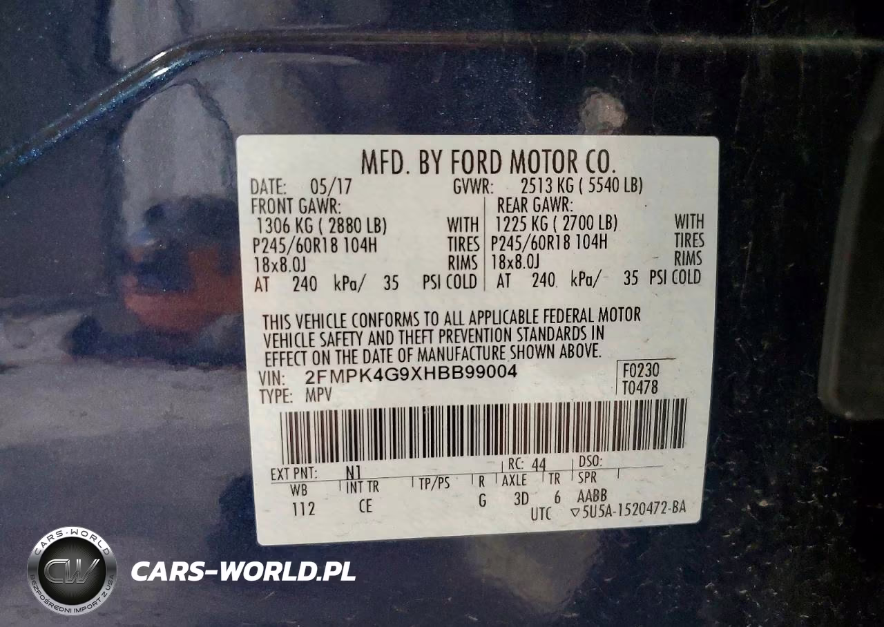 2017 Ford Edge Se VIN:2FMPK4G9XHBB99004 - 14