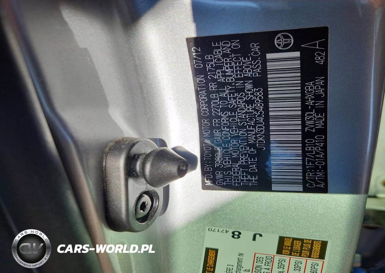2012 Toyota Prius Four VIN:JTDKN3DU4C5489583 - 12