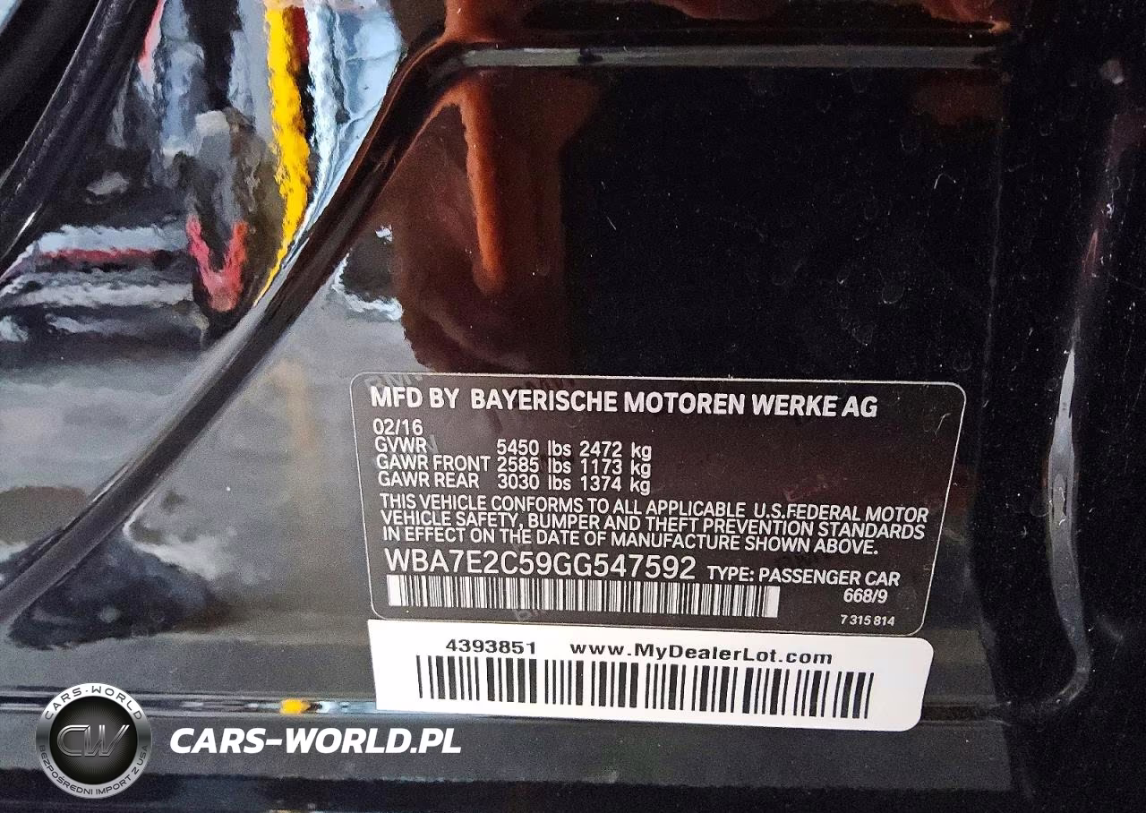 2016 BMW 740 I VIN:WBA7E2C59GG547592 - 12