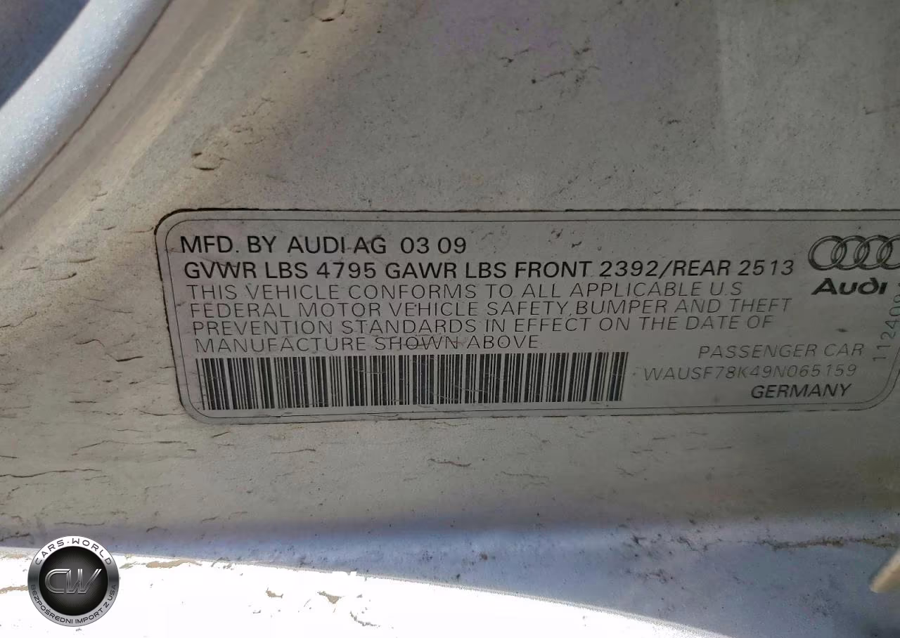 2009 Audi A4 VIN:WAUSF78K49N065159 - 13