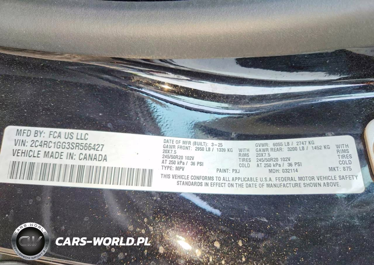 2025 Chrysler Pacifica Limited VIN:2C4RC1GG3SR566427 - 13