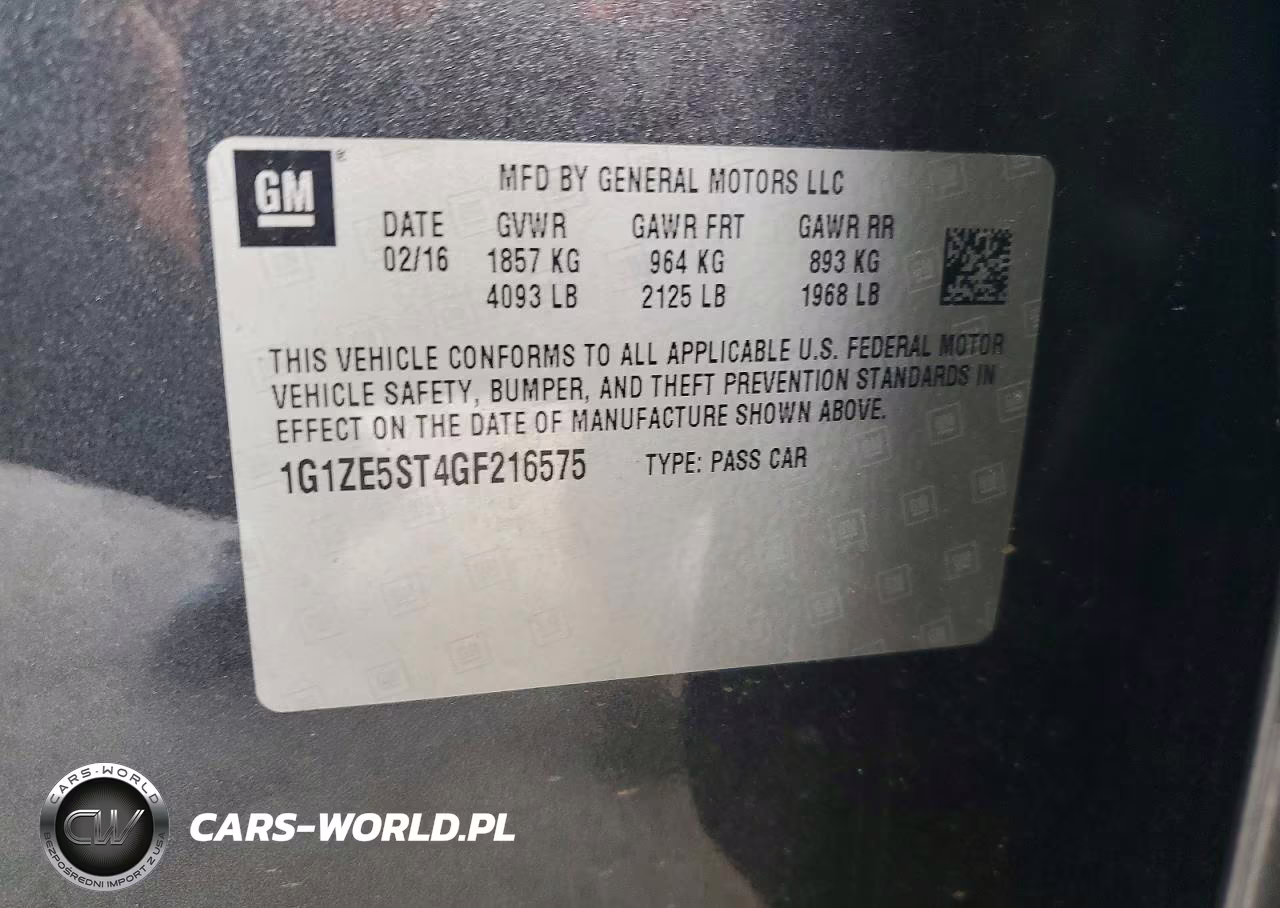 2016 Chevrolet Malibu Lt VIN:1G1ZE5ST4GF216575 - 12