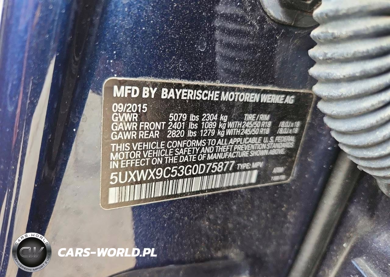 2016 BMW X3 xDrive28I VIN:5UXWX9C53G0D75877 - 13