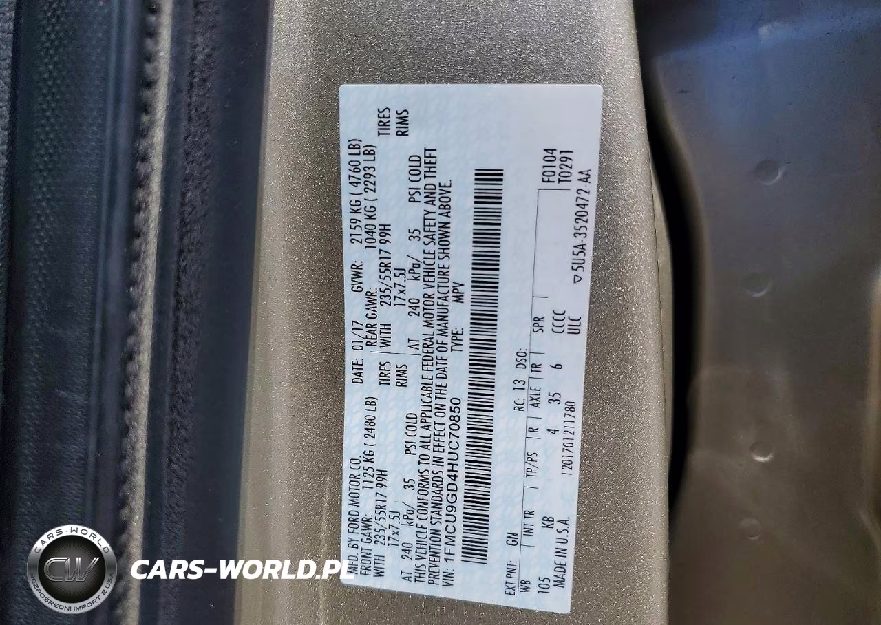 2017 Ford Escape Se VIN:1FMCU9GD4HUC70850 - 13