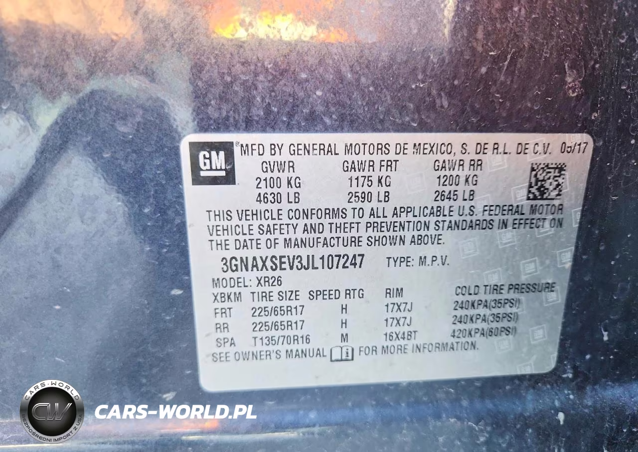 2018 Chevrolet Equinox Lt VIN:3GNAXSEV3JL107247 - 12