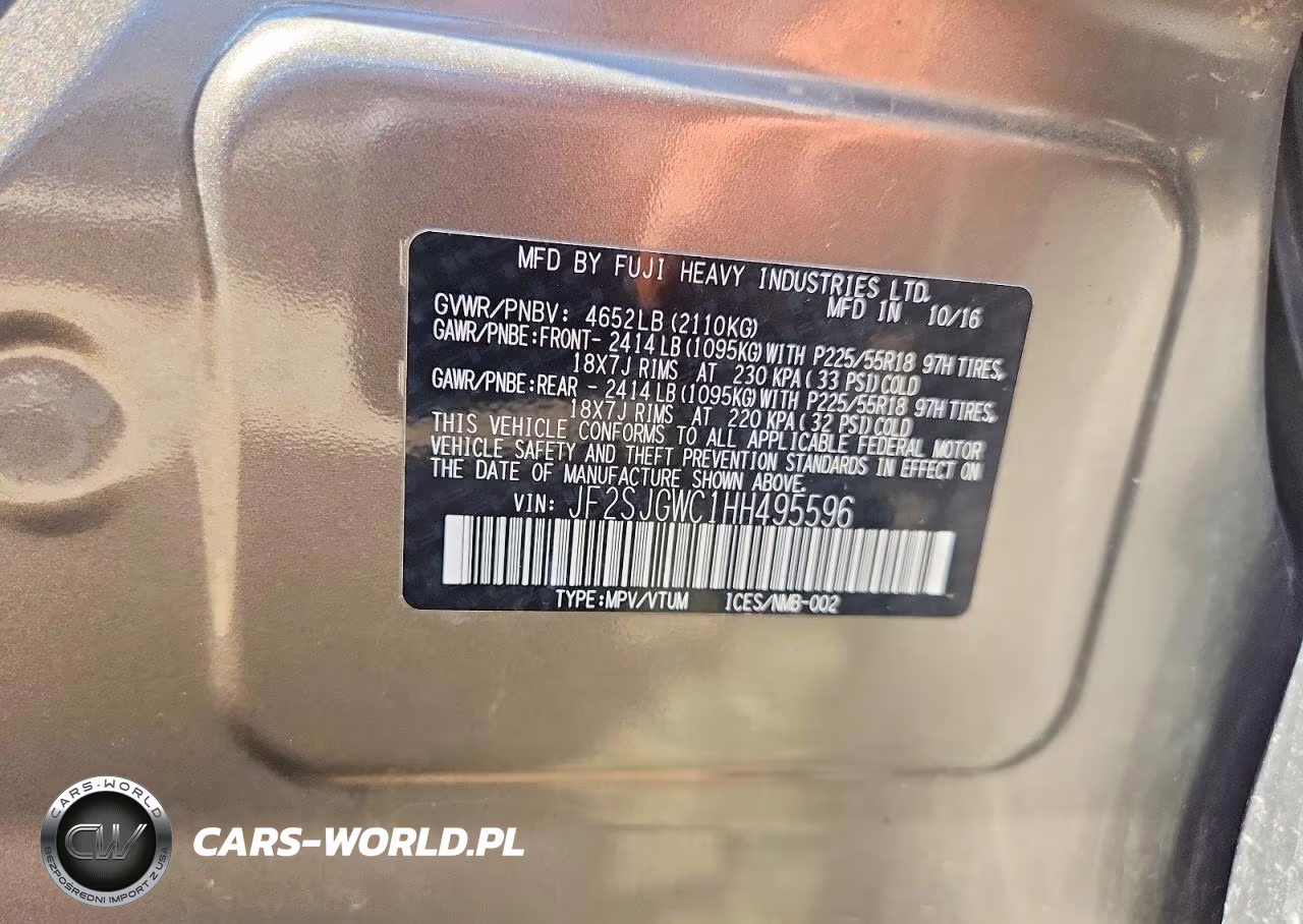 2017 Subaru Forester 2.0Xt Touring VIN:JF2SJGWC1HH495596 - 12