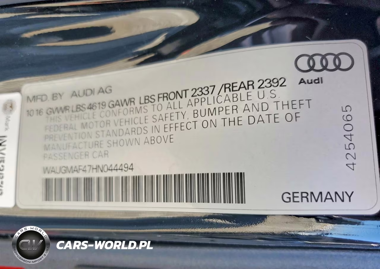 2017 Audi A4 Ultra Premium VIN:WAUGMAF47HN044494 - 12