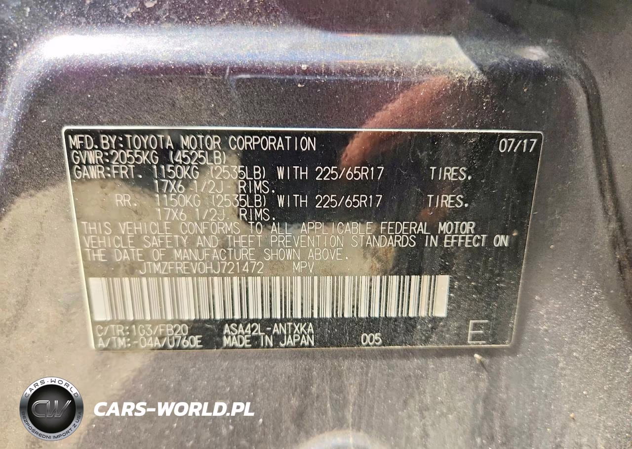 2017 Toyota Rav4 Le VIN:JTMZFREV0HJ721472 - 14