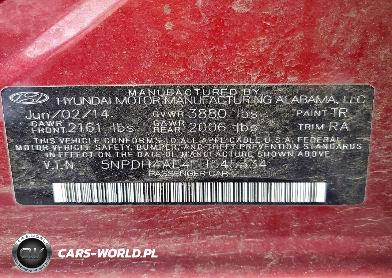 2014 Hyundai Elantra Se VIN:5NPDH4AE4EH545334 - 12