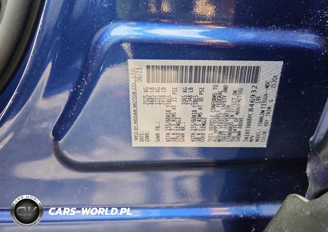 2023 Nissan Rogue Sv VIN:5N1BT3BB8PC846932 - 12
