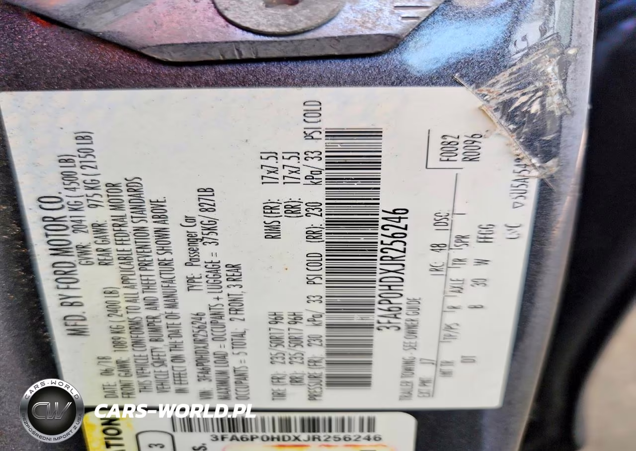 2018 Ford Fusion Se VIN:3FA6P0HDXJR256246 - 12