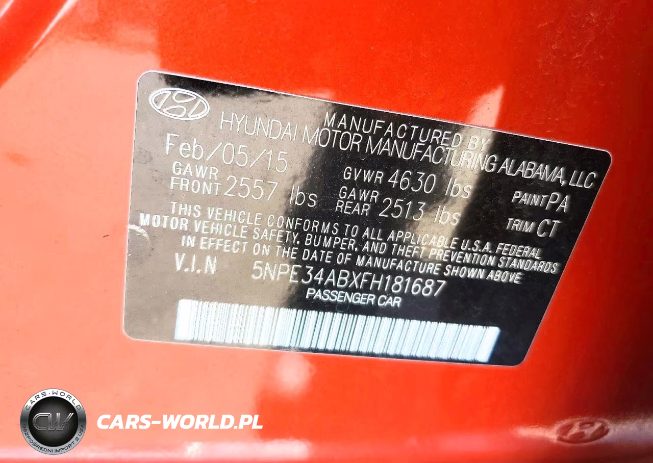 2015 Hyundai Sonata Limited 2.0T VIN:5NPE34ABXFH181687 - 13