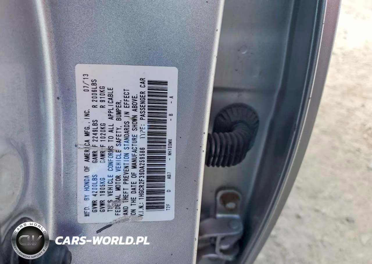 2013 Honda Accord Lx VIN:1HGCR2F39DA259586 - 12