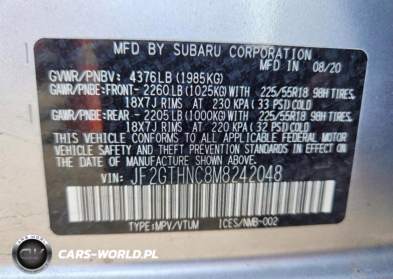 2021 Subaru Crosstrek Limited VIN:JF2GTHNC8M8242048 - 13