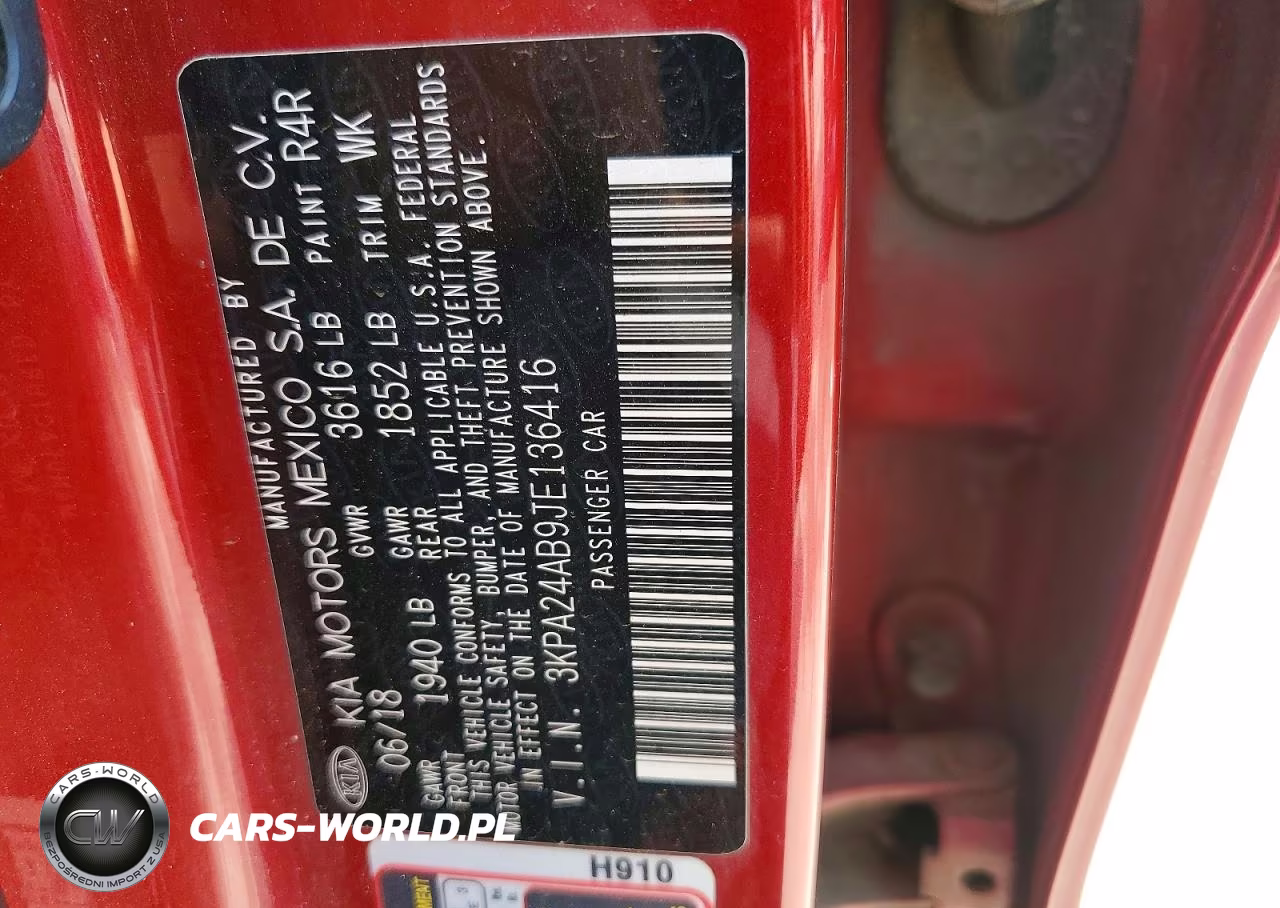 2018 Kia Rio S VIN:3KPA24AB9JE136416 - 12