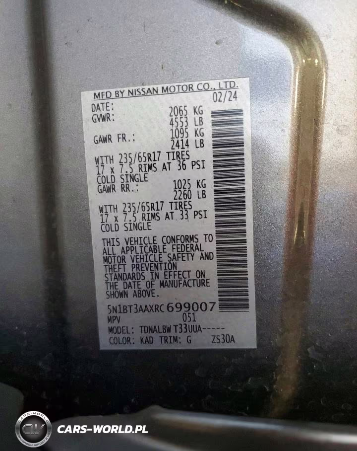2024 Nissan Rogue VIN:5N1BT3AAXRC699007 - 14