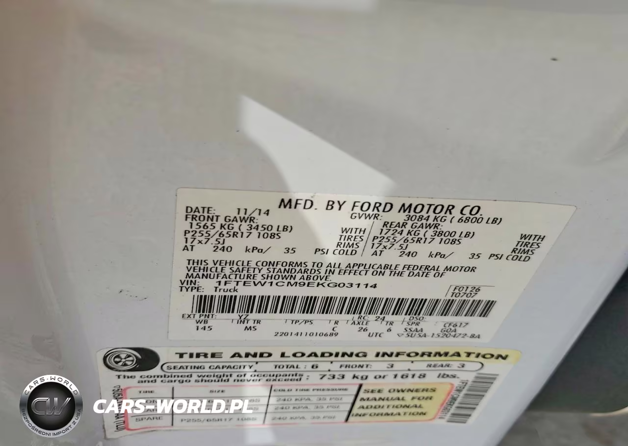 2014 Ford F150 Supercrew VIN:1FTEW1CM9EKG03114 - 13