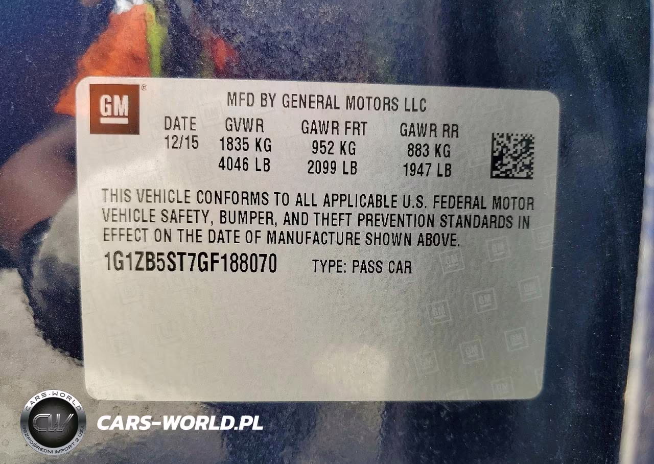 2016 Chevrolet Malibu Ls VIN:1G1ZB5ST7GF188070 - 12