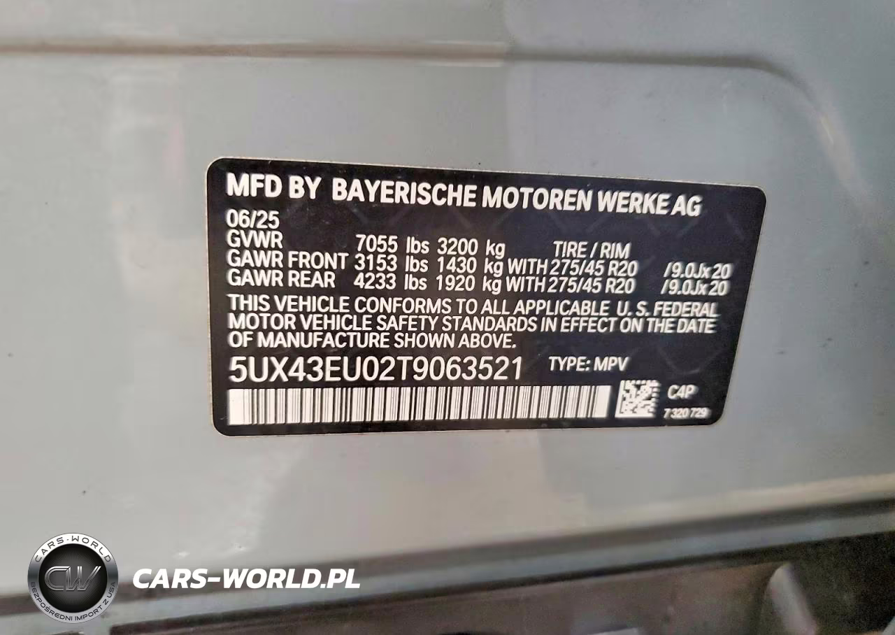 2026 BMW X5 xDrive50E VIN:5UX43EU02T9063521 - 13